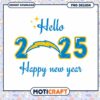 Option 1 (Focus on Year) Hello 2025 Happy New Year PNG Design