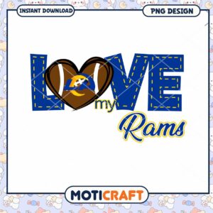 Love My Rams PNG Design