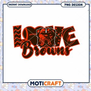 Cleveland Browns Love PNG Design