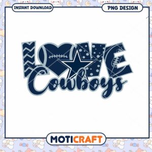 Dallas Cowboys Love PNG Design
