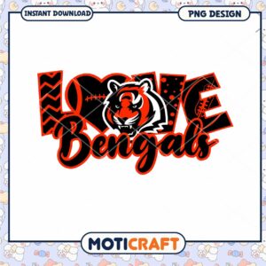 Bengals Love PNG Design Download
