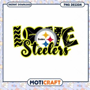 Pittsburgh Steelers Love PNG Design