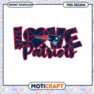 New England Patriots Love PNG Design