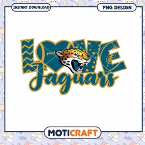 Jacksonville Jaguars Love PNG Design
