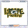 Green Bay Packers Love PNG Design