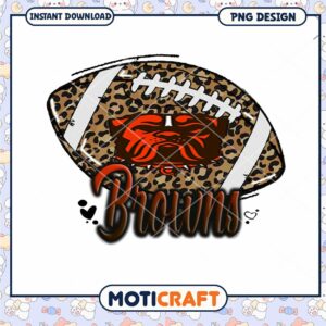 Leopard Browns Football PNG Design