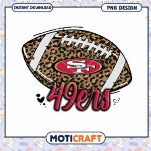Leopard 49ers Football PNG Design