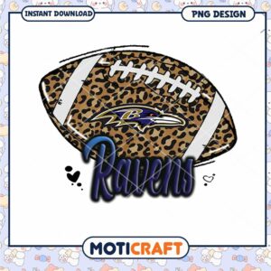Leopard Ravens Football PNG Design