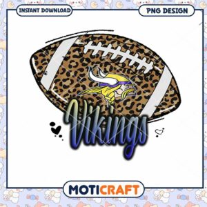 Leopard Vikings Football PNG Design Leopard Vikings Football PNG Design