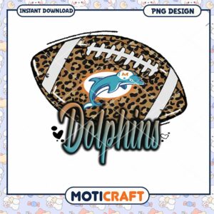 Miami Dolphins Leopard Football PNG