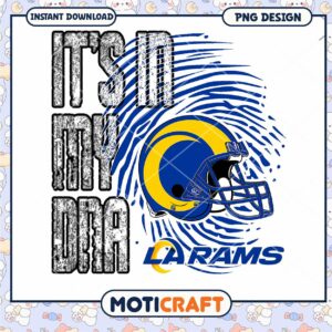 LA Rams Football Helmet PNG Design