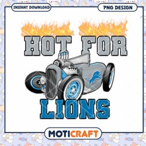 Hot For Lions PNG Design