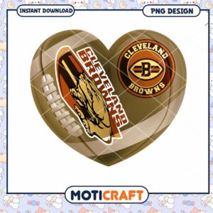 Cleveland Browns Heart PNG Sublimation