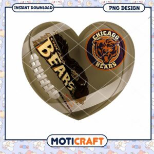 Chicago Bears Heart Football PNG