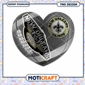 New Orleans Saints Heart Football PNG