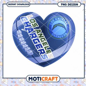 Los Angeles Chargers Heart PNG