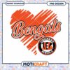 Bengals Heart PNG Design Instant Download 1 Bengals Heart PNG Design Instant Download
