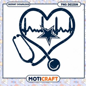 Cowboys Heartbeat Stethoscope PNG
