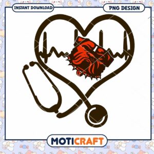 Bulldog Heartbeat Stethoscope PNG Design Bulldog Heartbeat Stethoscope PNG Design