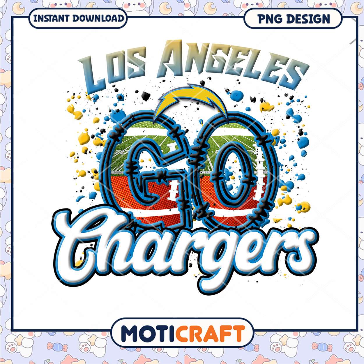 Los Angeles Chargers Go PNG Sublimation Los Angeles Chargers Go PNG Sublimation