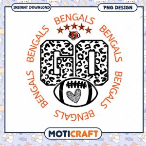 Bengals Leopard Print PNG Design