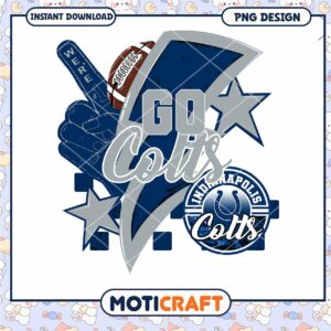 Go Colts PNG Sublimation Design