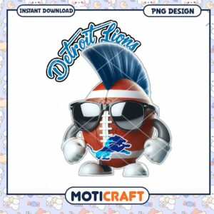 Detroit Lions PNG Football Mascot