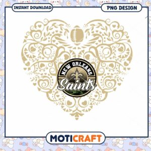 New Orleans Saints Heart PNG Design