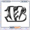 Chrome NB Letters PNG Design Instant Download