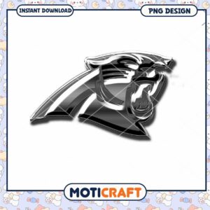 Chrome Panther PNG Design Instant Download