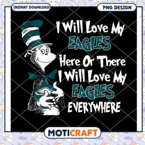 Cat in Hat Eagles PNG Sublimation