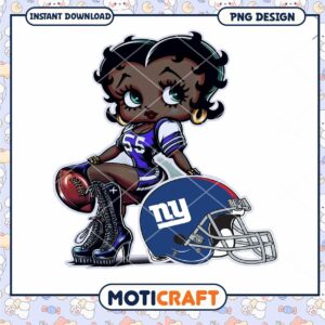 Black Betty Boop NY Giants PNG Black Betty Boop NY Giants PNG