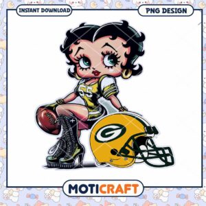 Option 1 (Focus on character) Betty Boop Green Bay Packers PNG Option 1 (Focus on character) Betty Boop Green Bay Packers PNG