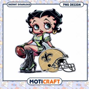 Bettie Page Football PNG Sublimation