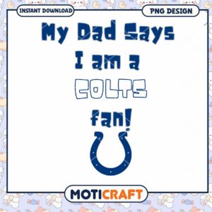Colts Fan PNG Design - Instant Download Colts Fan PNG Design - Instant Download