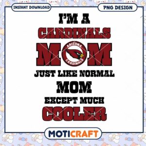 Arizona Cardinals Mom PNG Design