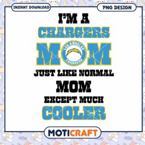 Chargers Mom PNG Design Instant Download Chargers Mom PNG Design Instant Download