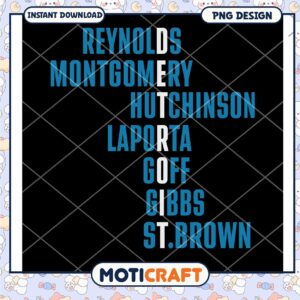 DETROIT LIONS Word Art PNG Design