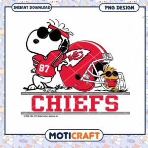 Snoopy Chiefs PNG Football Design Snoopy Chiefs PNG Football Design