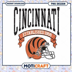 Cincinnati Bengals PNG Design 1968
