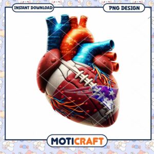 Patriots Heart Football PNG Design