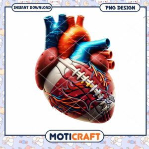 Denver Broncos Heart PNG Football Design