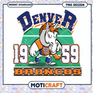 Denver Broncos Unicorn PNG Sublimation