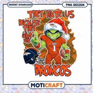 Grinch Denver Broncos PNG Sublimation Design
