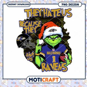 Grinch Baltimore Ravens PNG Design
