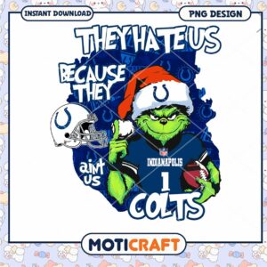 Grinch Colts Christmas PNG Design