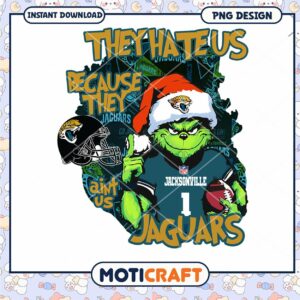 Grinch Jacksonville Jaguars PNG Sublimation
