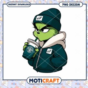 Grinch Eagles PNG Sublimation Design