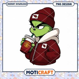 Grinch Arizona Cardinals PNG Sublimation