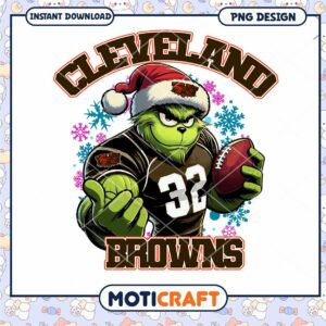 Grinch Cleveland Browns PNG Sublimation